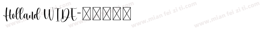 Holland WIDE字体转换